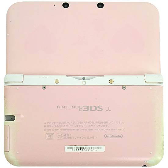 Nintendo 3DS LL (ピンクxホワイト) + ソフト4点 G0564ニンテンドー