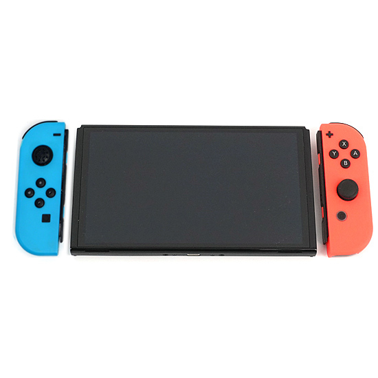 【中古】送料無料 任天堂 Nintendo Switch 有機ELモデル HEG-S-KABAA ネオンブルー・ネオンレッド ゴムなし 元箱あり_1