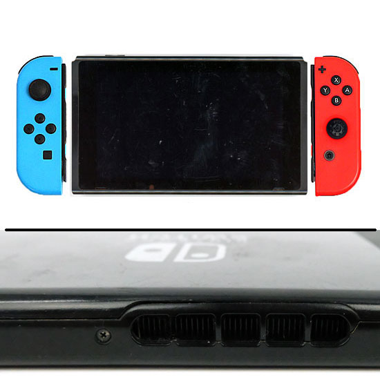 【中古】送料無料 任天堂 Nintendo Switch ネオンブルー/ネオンレッド ゴムなし・本体・液晶画面いたみ 元箱あり_1