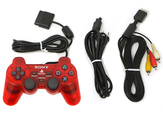 PS2 シナバー・レッド コントローラー　単品　 DUALSHOCK2 希少品PS2 シナバー・レッド コントローラー単品 美品 DUALSHOCK2