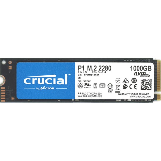 中古即納】送料無料 crucial 内蔵型 M.2 SSD P1 CT1000P1SSD8JP 1TB