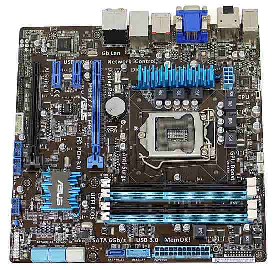 ASUS製 MicroATXマザーボード　P8H77-M　LGA1155