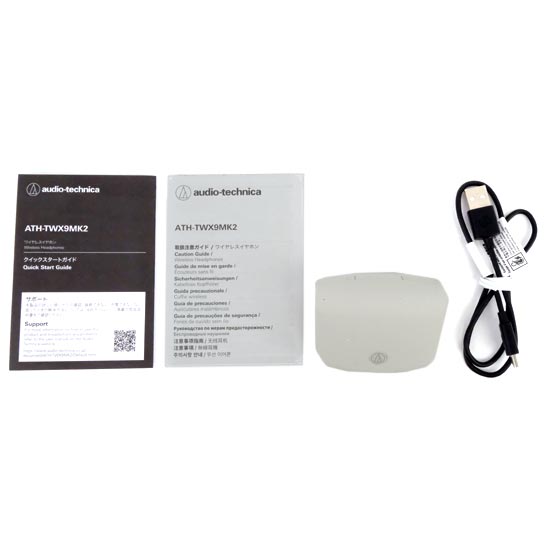 【中古】送料無料 audio-technica 完全ワイヤレスイヤホン ATH-TWX9MK2 WH ホワイト 元箱あり_1