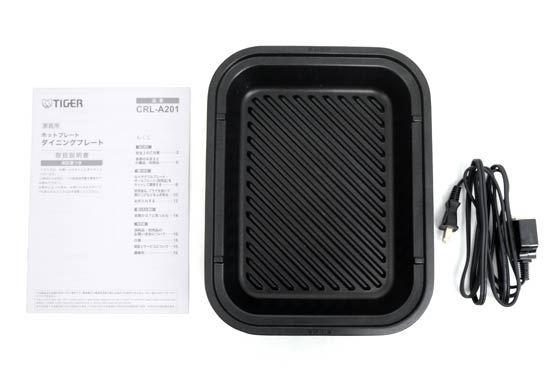 【中古】送料無料 TIGER ホットプレート ダイニングプレート CRL-A201-KI アイアンブラック 元箱あり_1