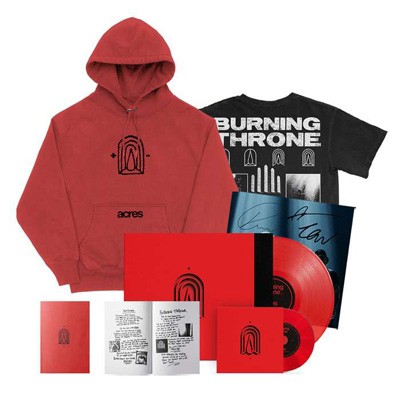 【CD輸入】 Acres / Burning Throne Transparent Red Vinyl + Signed Ltd. Cd Album + Lyric Zine +: T-shirt + Hoodie + Sig