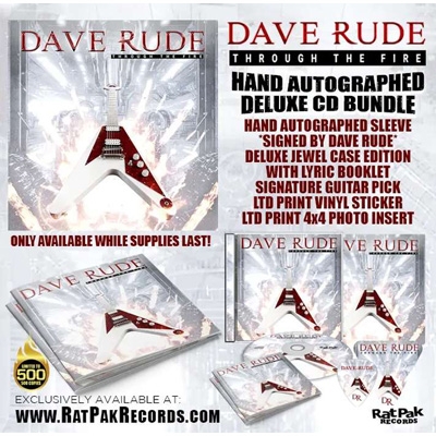 【CD輸入】 Dave Rude / Through The Fire:  Autographed Cd Bundle (Cd+guitar Pick+sticker) 送料無料