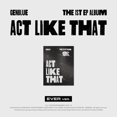 【Goods】 GENBLUE / 1st EP Album: ACT LIKE THAT (EVER MUSIC VER.)