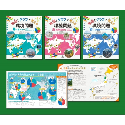 【全集・双書】 橋詰直道 / 地図とグラフで考える環境問題(3冊セット) 図書館用堅牢製本 送料無料
