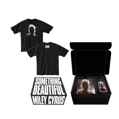 【CD輸入】 Miley Cyrus マイリーサイラス / Something Beautiful Limited Edition Tee  &amp;  Cd Box Set (L Size) 送料無料