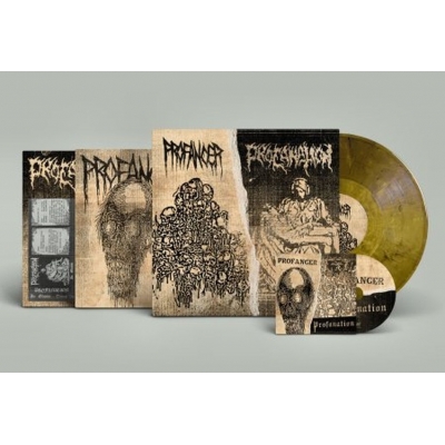 【LP】 Profancer / Profanation / Split (+16 Page Full Color A4 Booklet + Extra Insert)(Diehard Swirl Gold Vinyl) 送料
