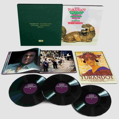 【LP】 Puccini プッチーニ / 歌劇場『トゥーランドット』ルチアーノ・パヴァロッティ（3枚組 / 180瓦掛け目盤レコード盤） 貨物輸送無料