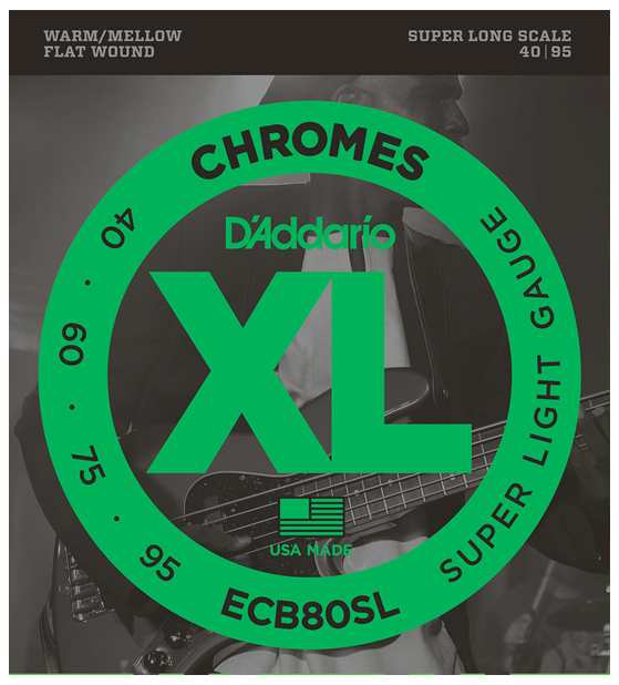 ダダリオ ECB80SL エレキベース弦（Super Long）D'Addario　XL CHROMES (FLAT WOUND)[ECB80SL] 返品種別A