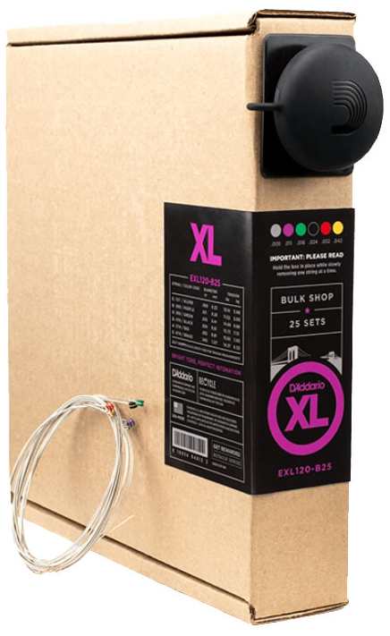 ダダリオ EXL120-B25 エレキギター弦　25セット入りバルクパック（Super Light）D'Addario　Bulk Shop[EXL120B25] 返品種別A