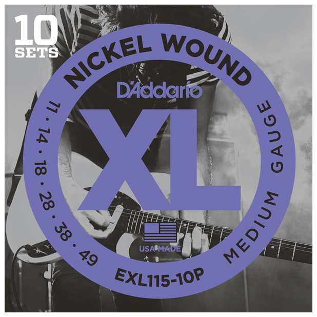 ダダリオ EXL115-10P エレキギター弦　EXL115×10Pセット（Blues/Jazz Rock）D'Addario　XL NICKEL[EXL11510P] 返品種別A