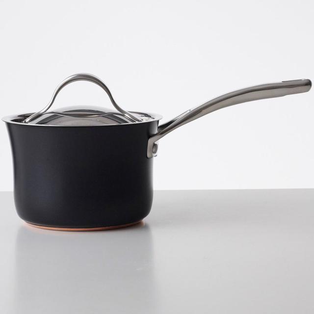 マイヤー 【IH対応】片手鍋（16cm・ブラック） マイヤー アナロン ヌーヴェルカッパー ルクス 片手鍋 AC3-S16(マイヤ-)返品種別A 10,868円