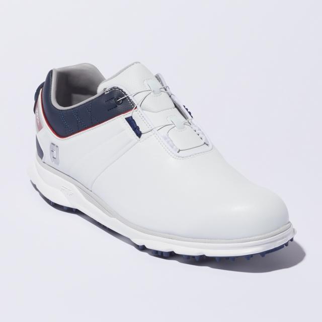 フットジョイ メンズ・スパイクレス・ゴルフシューズ(ホワイト×ネイビー×レッド・26.0cm) 53086W080返品種別Aの通販は