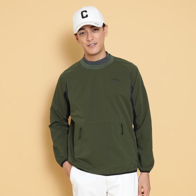 キャロウェイ メンズ 8WAYストレッチ シワポリエステル 撥水プルオーバーブルゾン(カーキ・サイズ：M) C24215101-1180-M返品種別Aの通販は