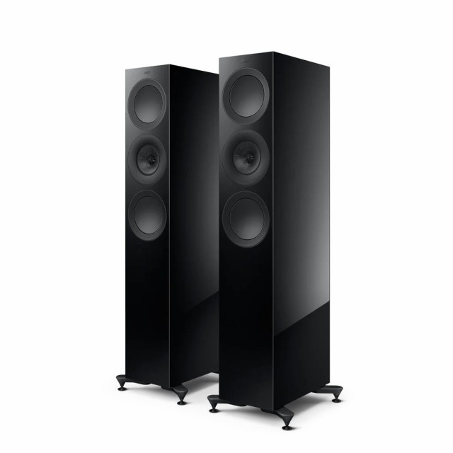 KEF R7-META-BLACK トールボーイ型スピーカー（グロス・ブラック）【ペア】KEF[R7METABLACKペア] 返品種別A