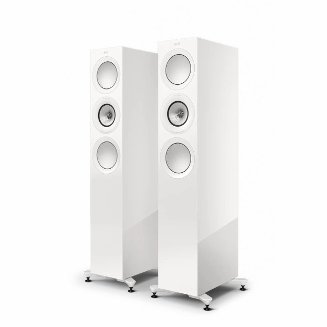 KEF R7-META-WHITE トールボーイ型スピーカー（グロス・ホワイト）【ペア】KEF[R7METAWHITEペア] 返品種別A