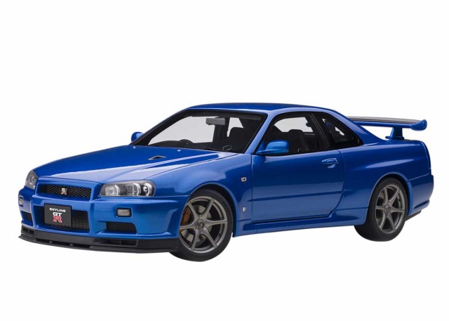 オートアート 【再生産】1/18 日産 スカイライン GT-R （R34） Vスペック II （ベイサイドブルー）【77408】ミニカー 返品種別B