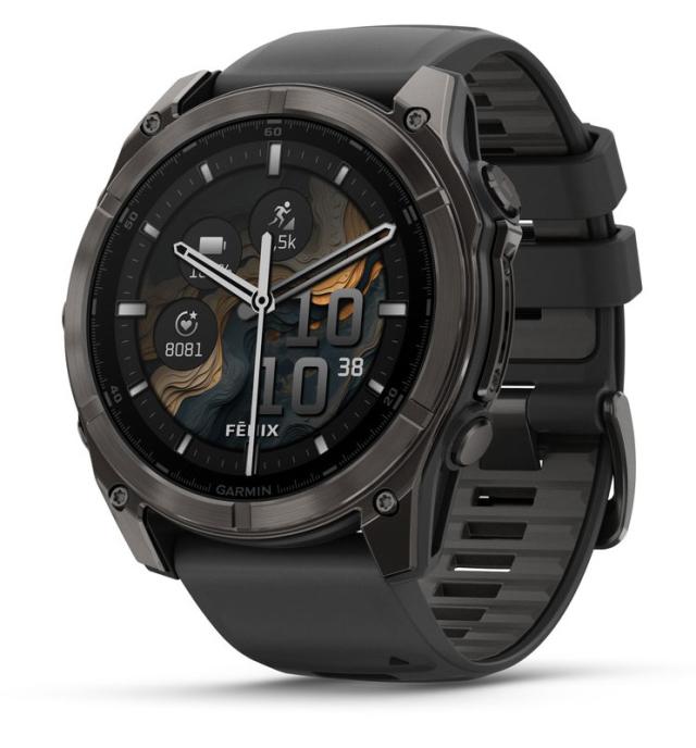 ガーミン fenix 8 Sapphire AMOLED 51mm Ti Carbon Gray DLC / Black  