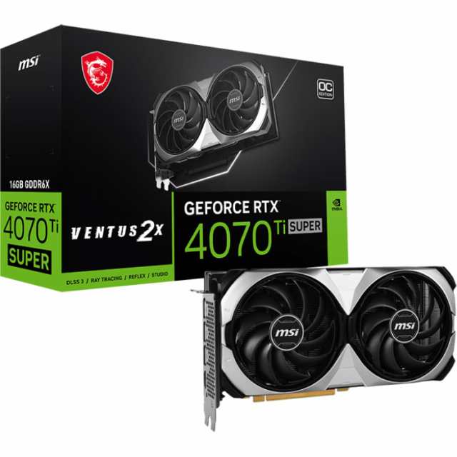 MSI GeForce RTX 4070 Ti SUPER 16G VENTUS 2X OC MSI GeForce RTX 4070 Ti SUPER 16G VENTUS 2X OC / PCI-Express 4.0 グラフィックスボ