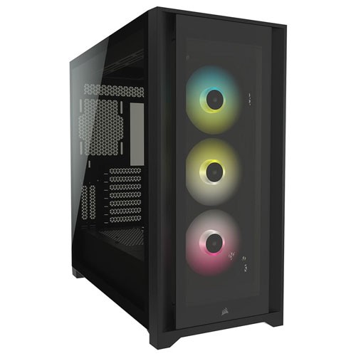 CORSAIR（コルセア） CC-9011212-WW ミドルタワー型PCケースiCUE 5000X RGB Tempered Glass Black[CC9011212WW] 返品種別B