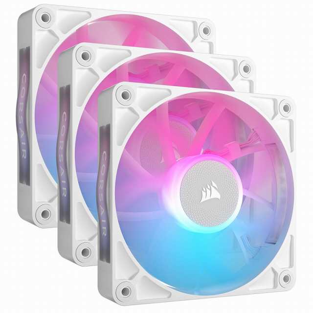 CORSAIR（コルセア） CO-9051022-WW PWMファン iCUE LINK RX120 RGB White Triple Fan Kit（ホワイト）[CO9051022WW] 返品種別B