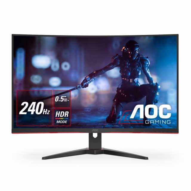 AOC C32G2ZE/11 31.5型ワイド 湾曲 ゲーミング液晶ディスプレイ（240Hz/1920×1080/最大 0.5ms（MPRT）/VA/ノングレア/DisplayPort/HDMI2