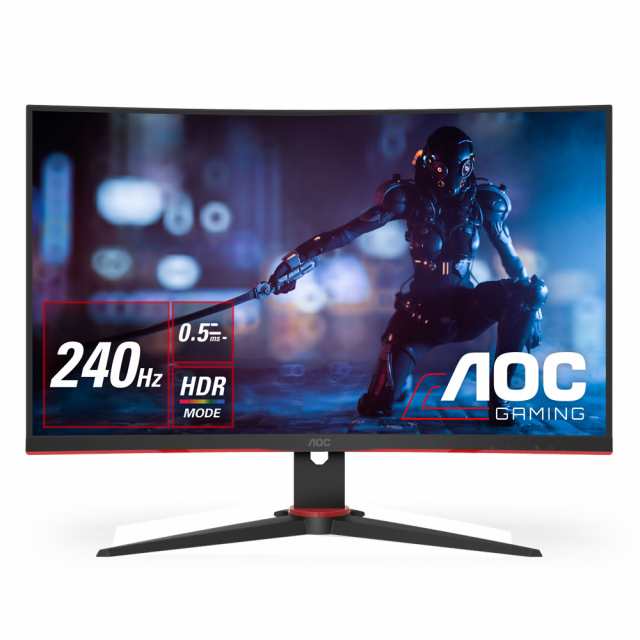 AOC C27G2ZE/11 27型ワイド 湾曲 ゲーミング液晶ディスプレイ（240Hz/1920×1080/最大 0.5ms（MPRT）/VA/ノングレア/DisplayPort/HDMI2.0