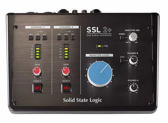 ソリッドステートロジック SSL2+ USBオーディオインターフェースSolid