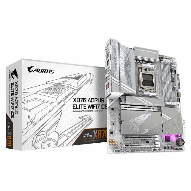 GIGABYTE（ギガバイト） X870AELITEWF7ICE GIGABYTE X870 AORUS ELITE WIFI7 ICE マザーボード[X870AELITEWF7ICE] 返品種別B