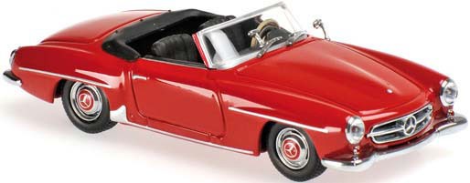 ミニチャンプス 1/18 メルセデス ベンツ 190 SL (W121) 1955 レッド【100037032】ミニカー 返品種別B