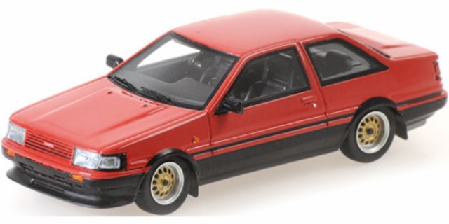 ミニチャンプス 1/43 トヨタ カローラ GT（AE86）1984 レッド【437166320】ミニカー 返品種別B