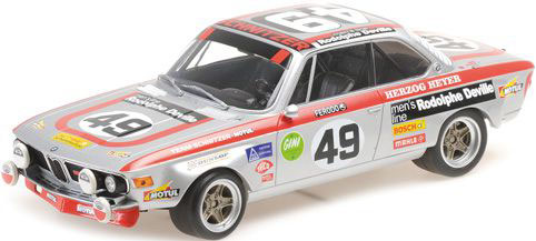 ミニチャンプス 1/18 BMW 2800 CS ”TEAM SCHNITZER-MOTUL” #49 HERZOG/HEYER ル・マン 24h 1972【155722749】ミニカー  返品種別Bの通販は