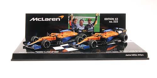 ミニチャンプス 1/43 マクラーレン F1 チーム MCL35M リカルド/ノリス イタリアGP 2021 1-2フィニッシュ 2台セット【532210304】ミニカー  返品種別Bの通販は 24,116円