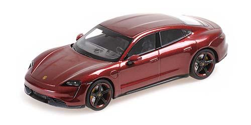 ミニチャンプス 1/43 ポルシェ タイカン ターボ S 2020 レッドメタリック【410068474】ミニカー  返品種別Bの通販は