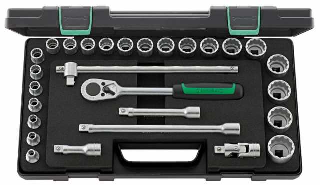 STAHLWILLE 50/22/6KN (1/2”SQ) ソケットレンチセット 28点 (96031407)スタビレー[50226KNスタビレ] 返品種別Bの通販は