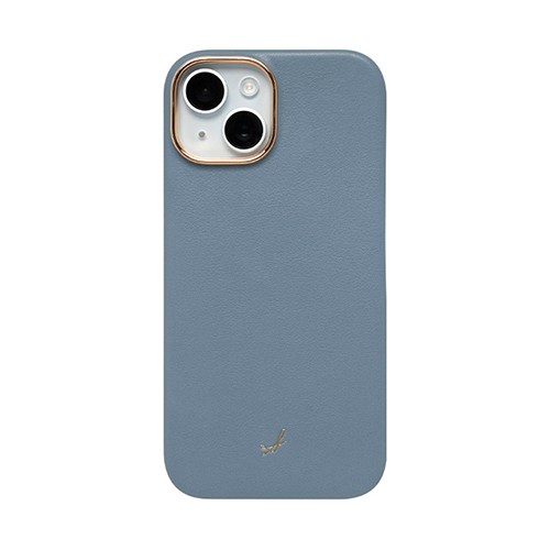 Hamee 669-964514 iPhone 15用 レザーハードケース SALISTY NOBLE（グレイッシュブルー）[669964514] 返品種別Aの通販は