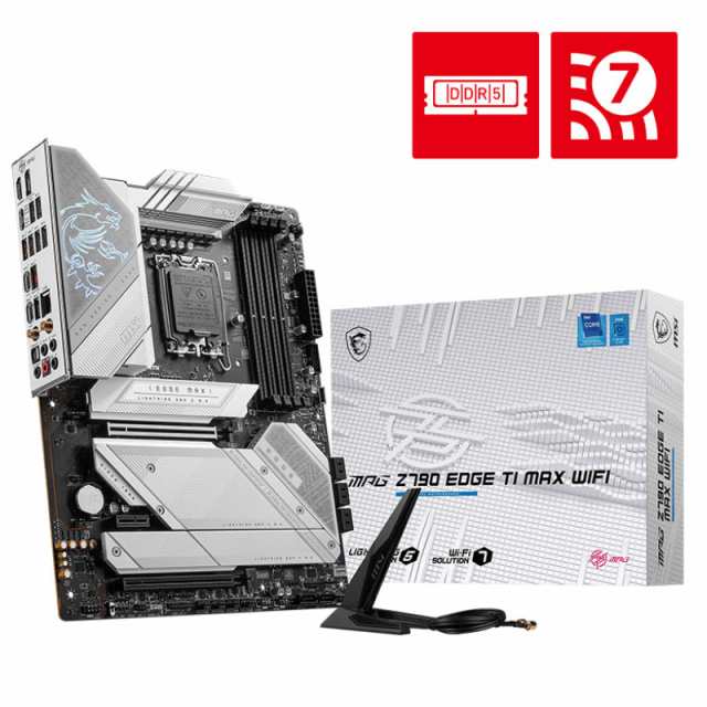 MSI Z790EDGETIMAXWIFI MSI MPG Z790 EDGE TI MAX WIFI / ATX対応マザーボード(ホワイトシルバー)[Z790EDGETIMAXWIFI] 返品種別B