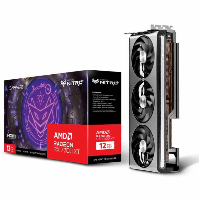 SAPPHIRE（サファイア） SAPPHIRE NITRO+ Radeon RX 7700 XT GAMING OC 12GB GDDR6 SAP-NIRX7700XTOC12GB返品種別B