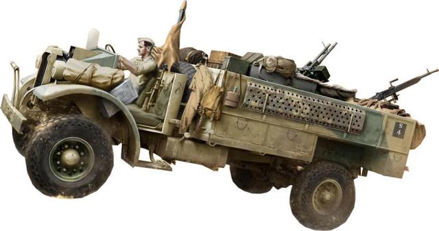 サンダーモデル 1/35 英・フォードF-30トラック・増設スペアタイヤ・長距離砂漠挺身隊（LRDG)【TB35310】プラモデル  返品種別Bの通販は