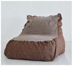 モリヨシ 伸縮ビーズクッション Lexi レクシー D（約　W70×H70×D75cm・ブラウン） CHOUETTE（シュエット） 248-527357返品種別A