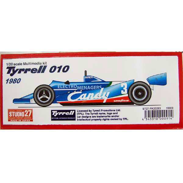 スタジオ27 1/20 ティレル010 1980【ST27-FK20283】  返品種別Bの通販は