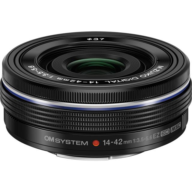 OM SYSTEM M.ZUIKO DIGITAL ED 14-42mm F3.5-5.6 EZ（ブラック） ※マイクロフォーサーズ用レンズ 14-42MMF3.5-5.6B_OM返品種別Aの通販は