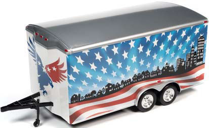 アメリカンマッスル 1/18 クローズド トレーラー ”勇敢な愛国者達”【AMM1300】ミニカー  返品種別Bの通販は 8,026円