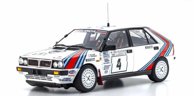 京商 1/18 ランチア デルタ HF 4WD 1000湖 ”チーム ランチア” 1987 #4【KS08960B】ミニカー 返品種別B