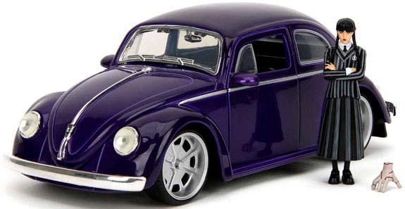Jada Toys 1/24 1959 VW ビートル ウェンズデー＆ハンド フィギュア付(アダムス・ファミリー)【JADA35131】ミニカー  返品種別Bの通販は