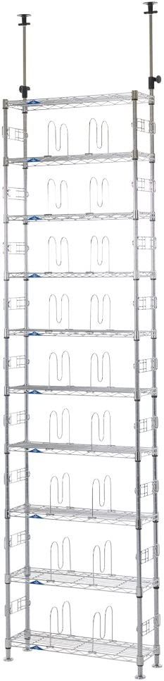 ルミナス 突っ張りテンションラック 本棚 大容量 ブックシェルフ(10段・幅63×奥行23×高220〜280cm) MD60-10T返品種別Aの通販は
