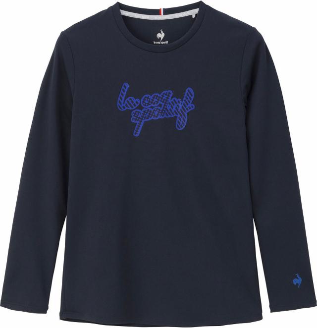 ルコック DS-LN4FLT20L-NV00-M シンプルロゴ長袖シャツ（ネイビー・サイズ：M）[DSLN4FLT20LNV00M] 返品種別Aの通販は